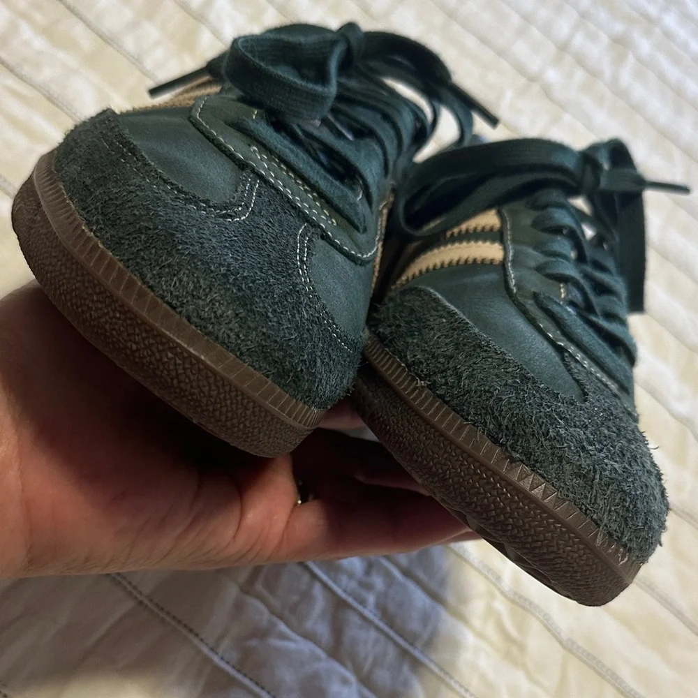 adidas Samba OG Sneakers in Mineral Green and Crystal Sand - Picture 10 of 12